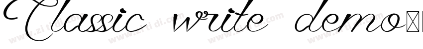 Classic write demo字体转换
